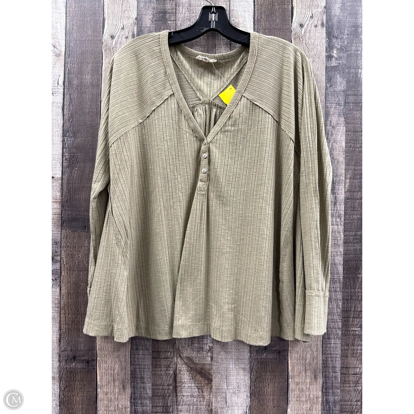 Top Long Sleeve By In Loom In Green, Size: M