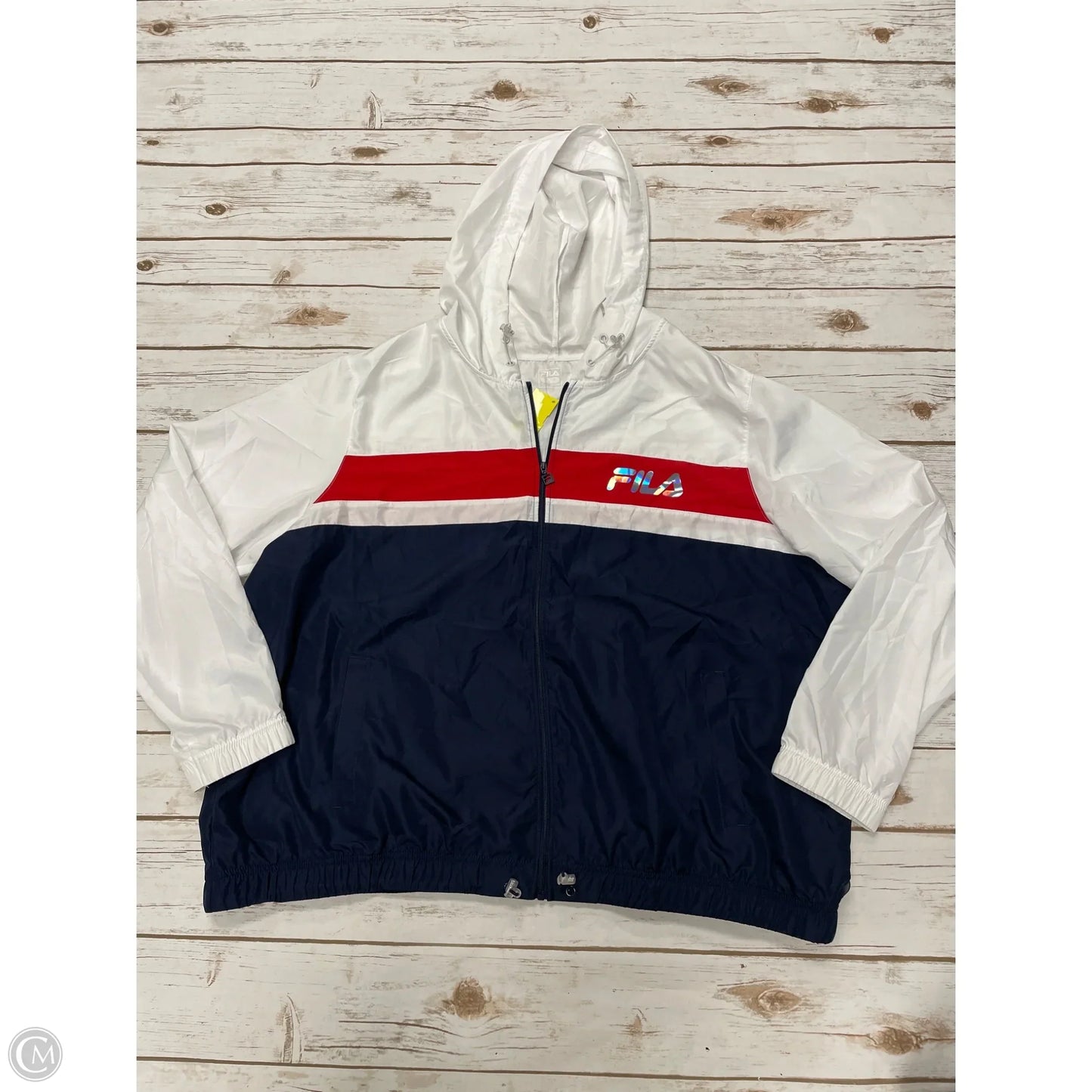 Athletic Jacket By Fila In Blue & Red, Size: 2x