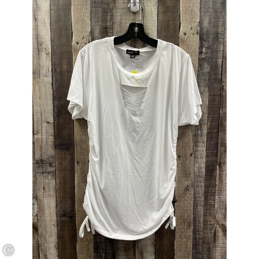 Top Short Sleeve By Love In White, Size: 3x