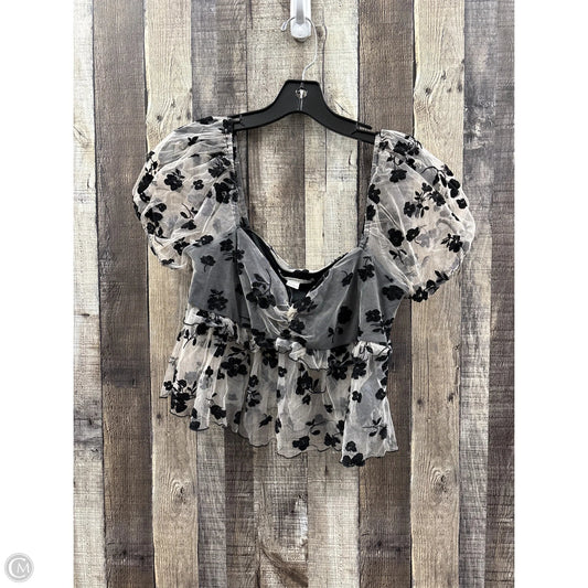 Top Short Sleeve By Kimichi Blue In Floral Print, Size: L