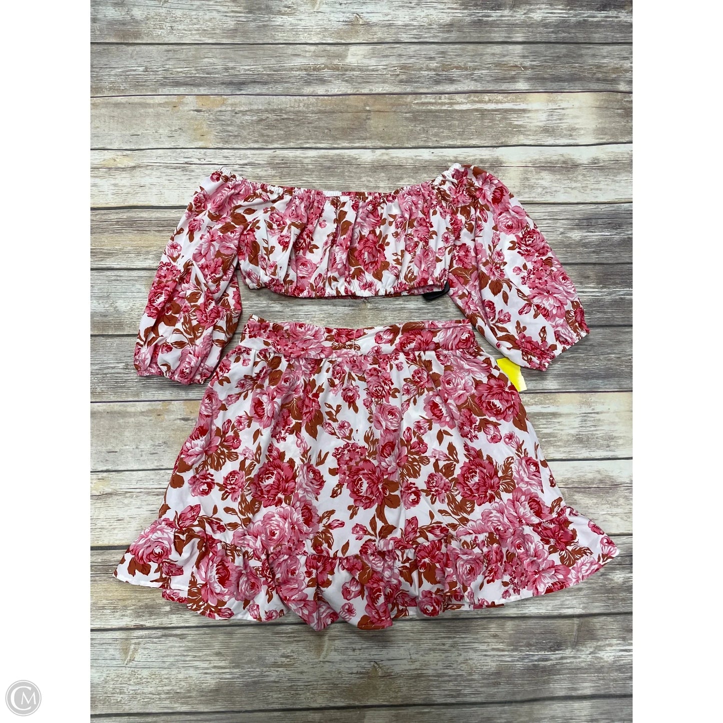Skirt Set 2pc By Shein In Floral Print, Size: L
