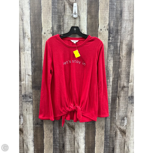 Top Long Sleeve By Lc Lauren Conrad In Red, Size: L