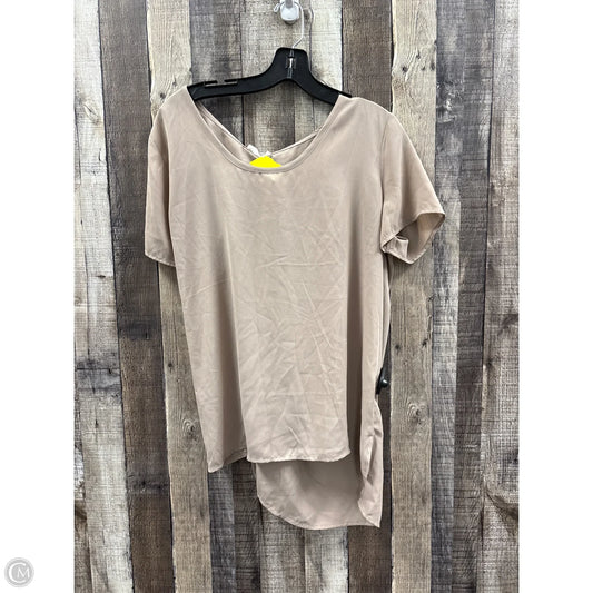 Top Short Sleeve By Soprano In Taupe, Size: Xl