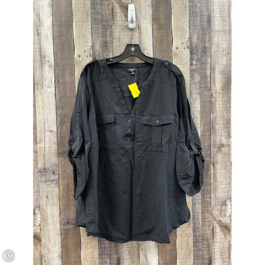 Top 3/4 Sleeve By Torrid In Black, Size: 3x