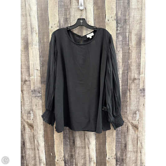 Top Long Sleeve By Cme In Black, Size: 3x