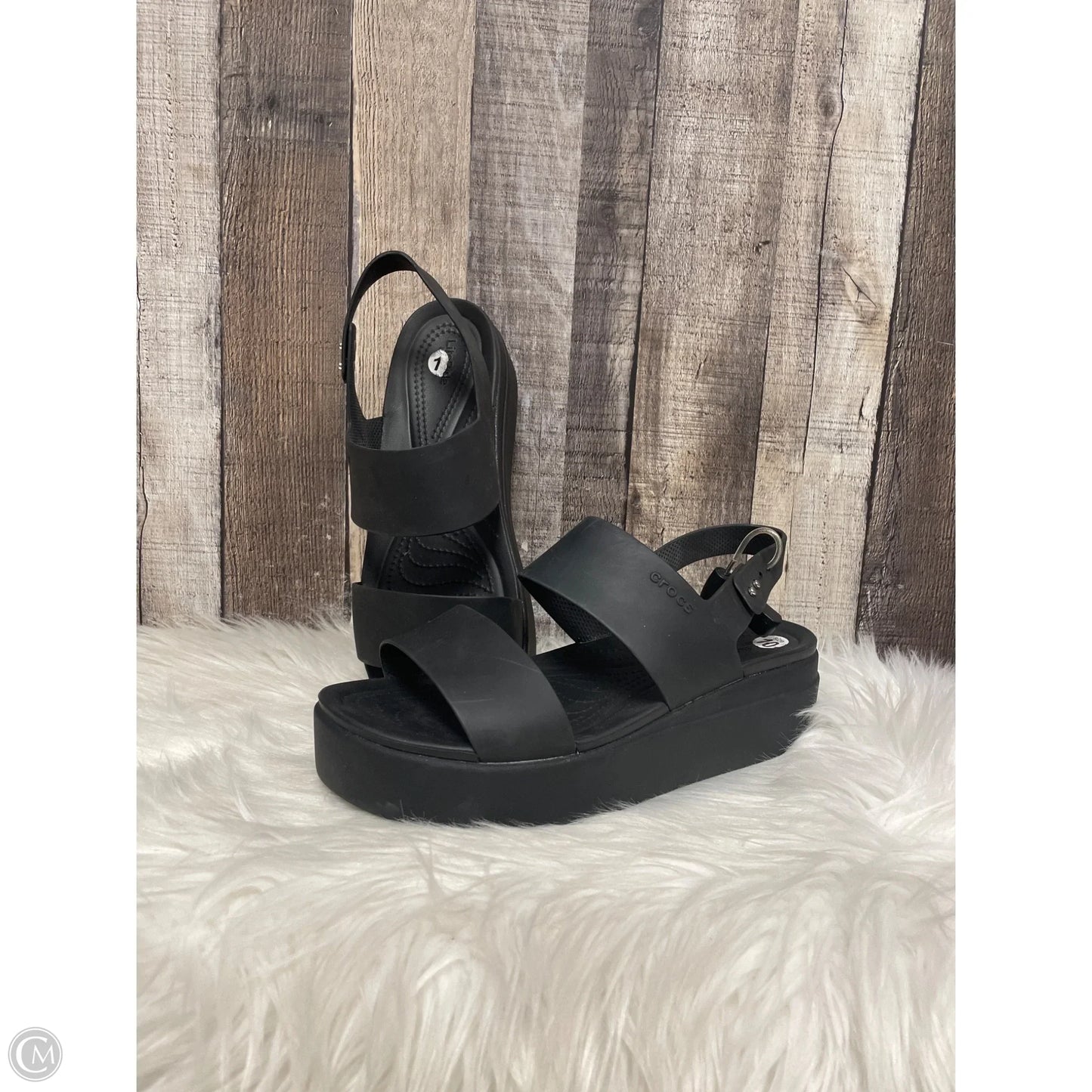 Sandals Heels Platform By Life Stride In Black, Size: 10