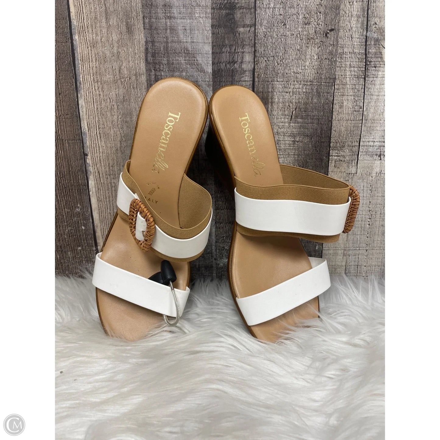 Sandals Heels Wedge By Toscanella In Multi-colored, Size: 10