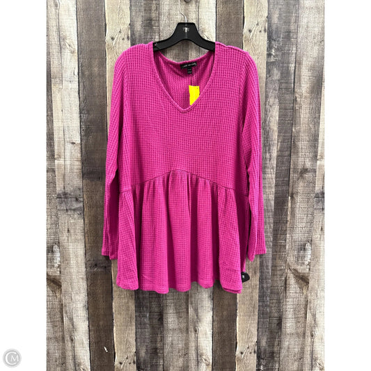 Top Long Sleeve By Lane Bryant In Pink, Size: L