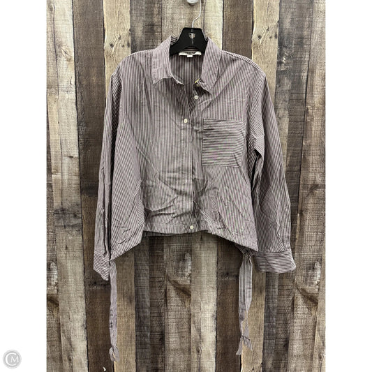 Top Long Sleeve By Loft In Striped Pattern, Size: M