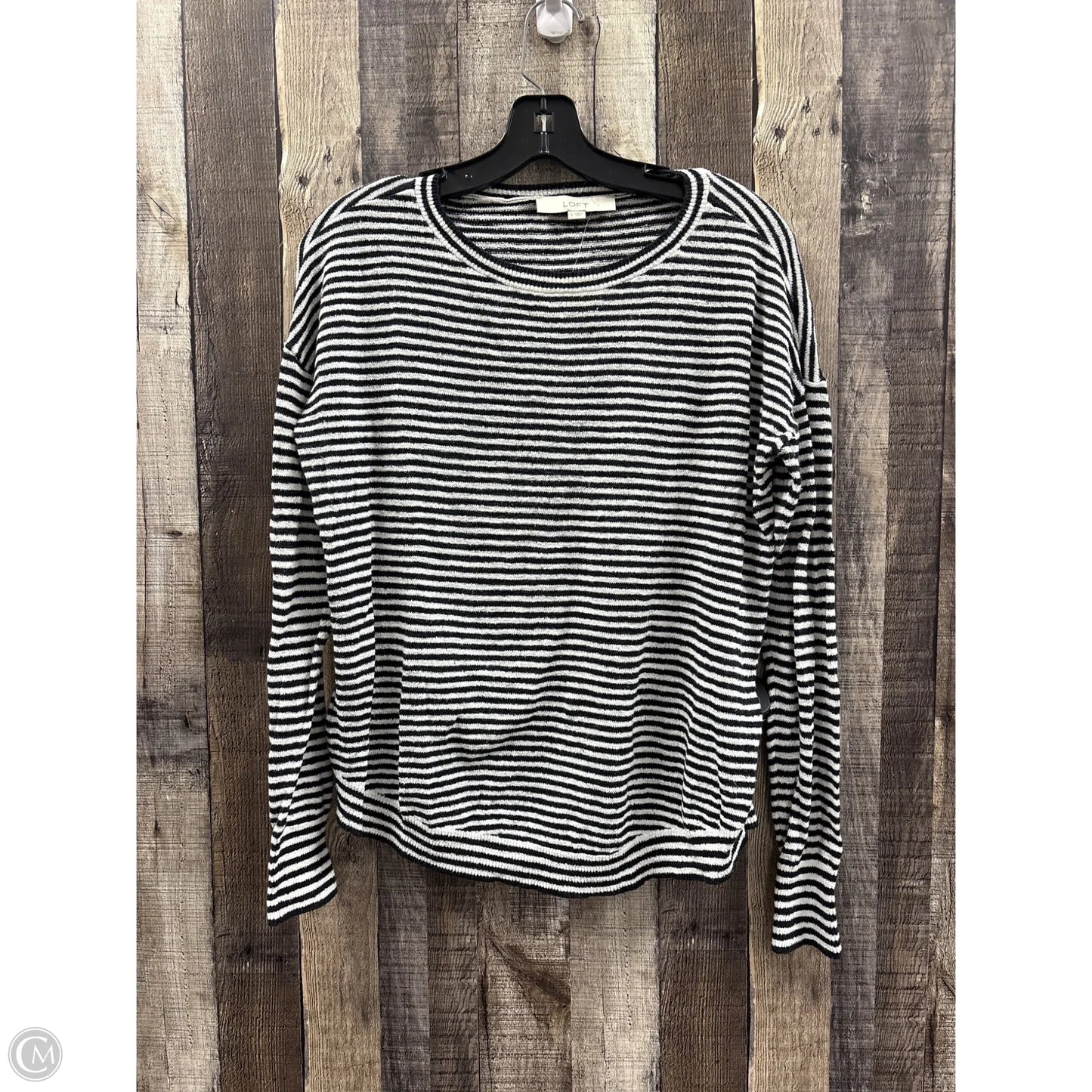 Top Long Sleeve By Loft In Striped Pattern, Size: S