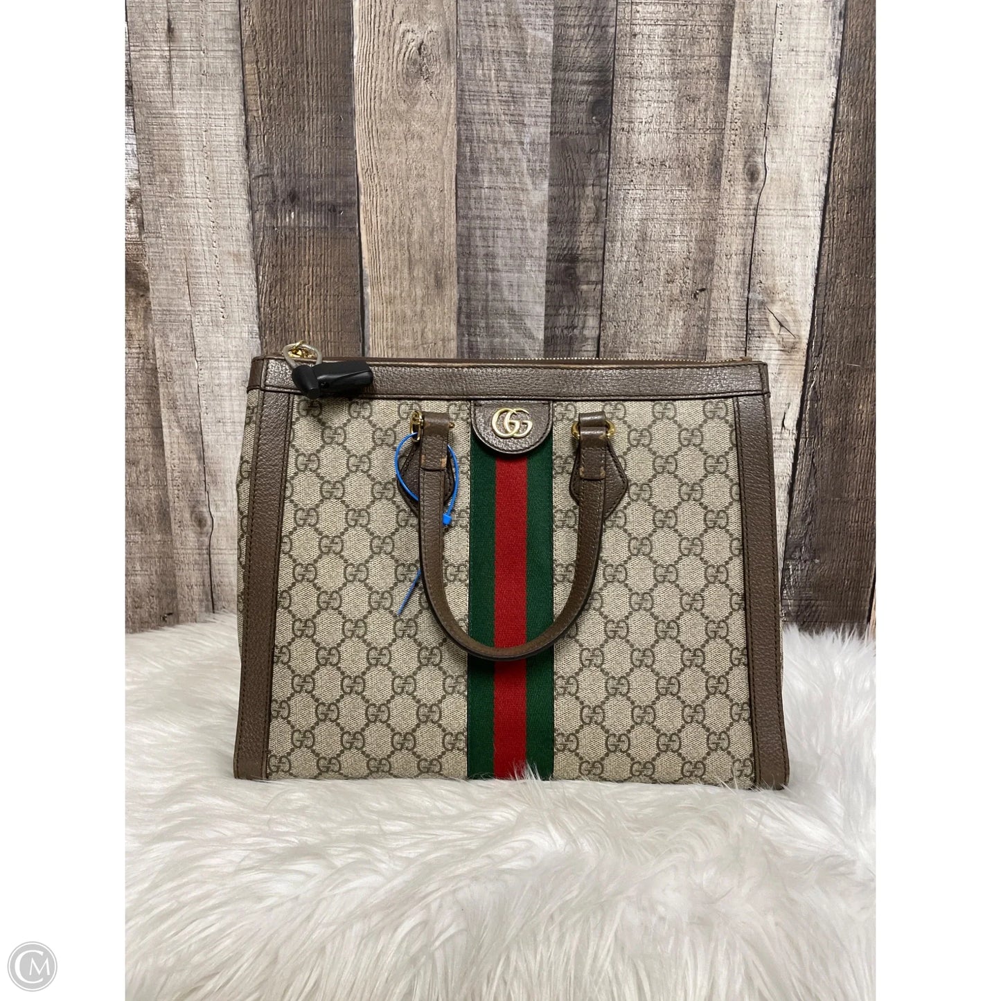 Tote Luxury Designer By Gucci, Size: Medium