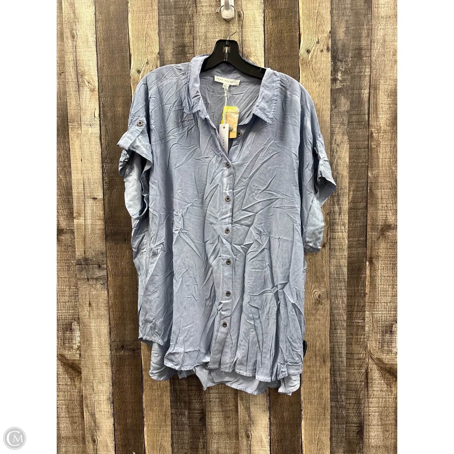 Top Short Sleeve By Jane And Delancey In Blue, Size: 1x
