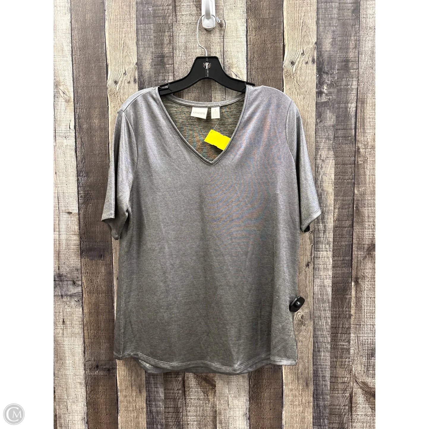 Top Short Sleeve By Chicos In Green, Size: M