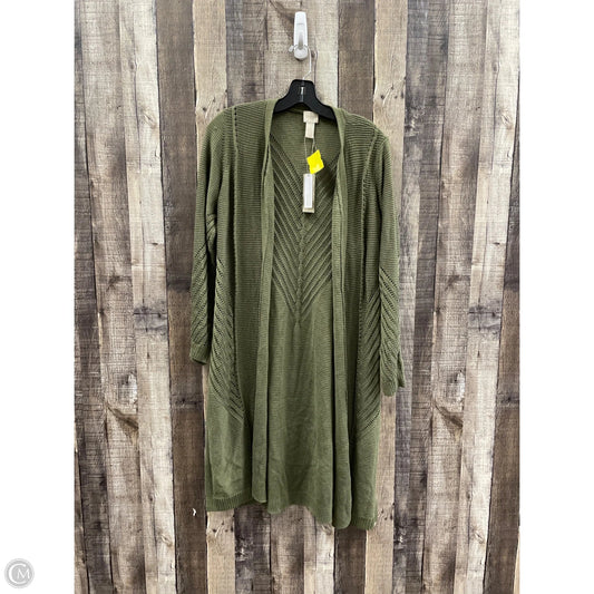 Sweater Cardigan By Chicos In Green, Size: M