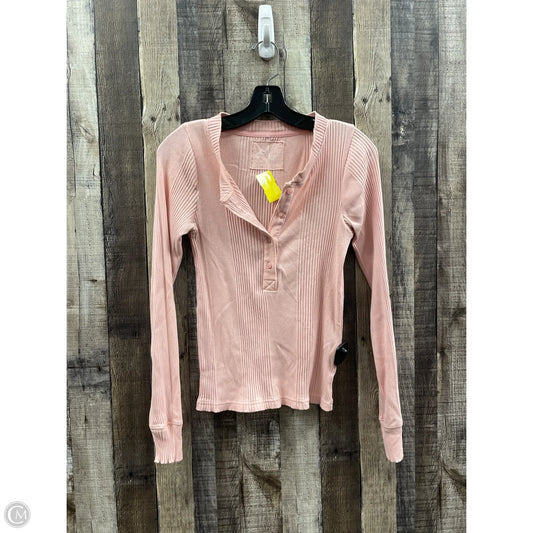 Top Long Sleeve By Aerie In Pink, Size: M