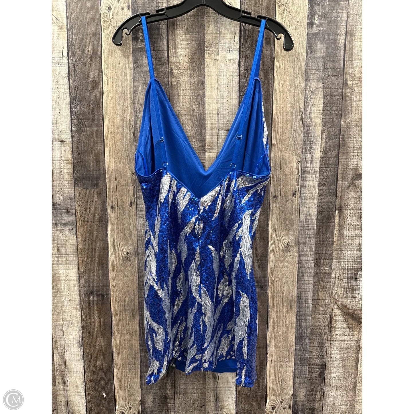 Dress Party Short By Akira In Blue & Silver, Size: L