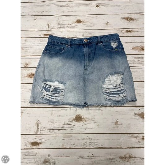Skirt Mini & Short By Forever 21 In Blue Denim, Size: 8