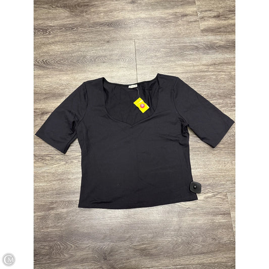 Top Short Sleeve By Free People In Black, Size: Xl
