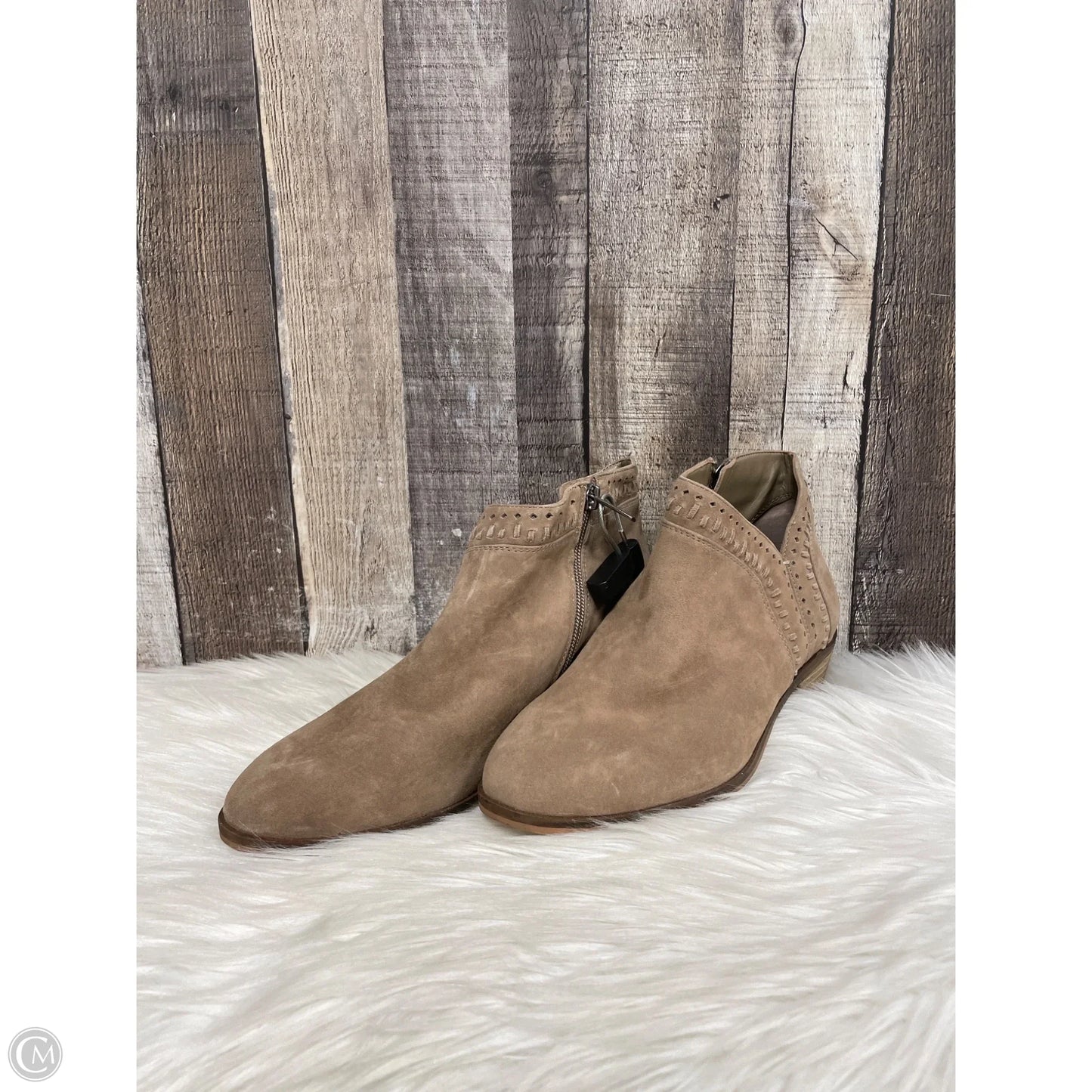 Boots Ankle Heels By Vince Camuto In Taupe, Size: 9