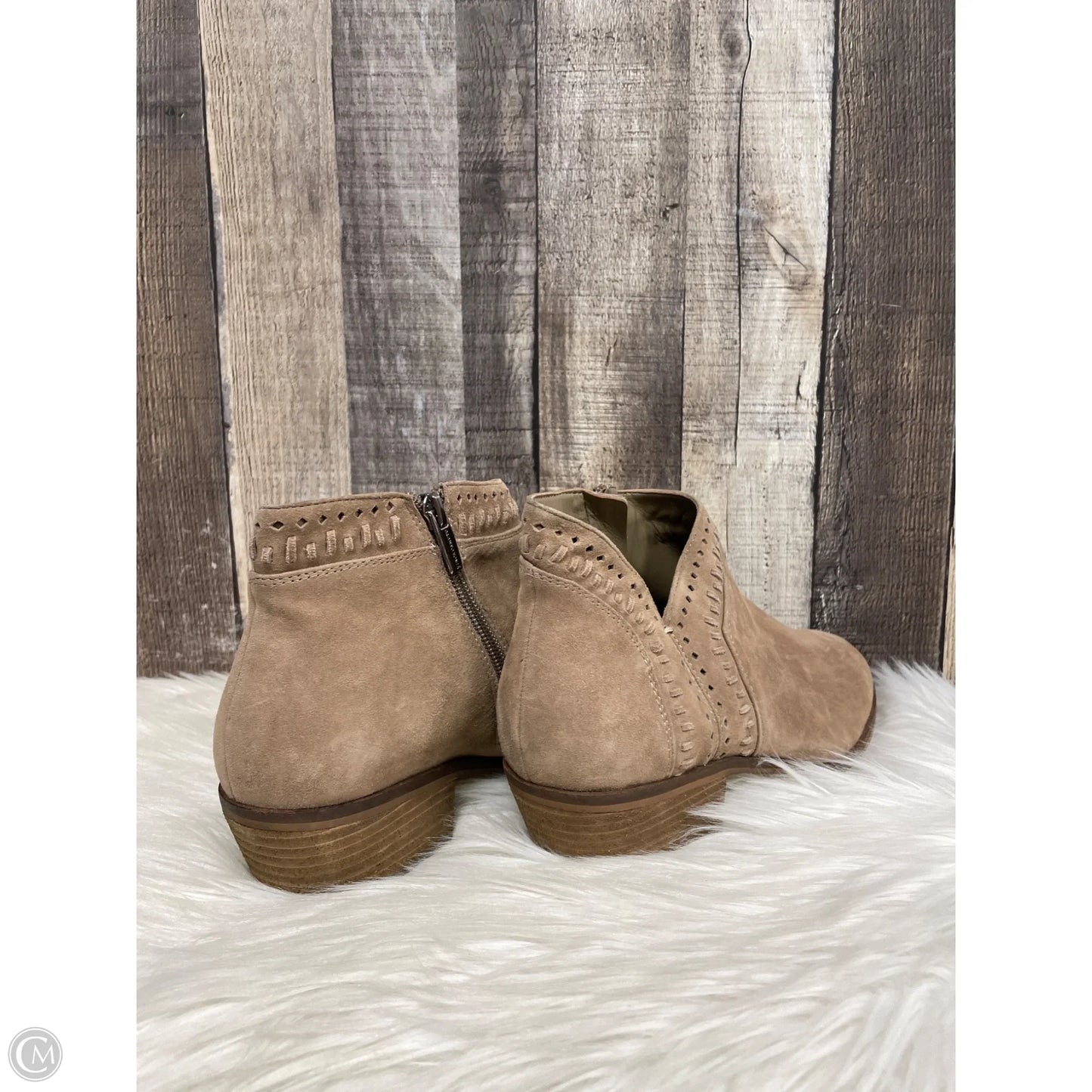 Boots Ankle Heels By Vince Camuto In Taupe, Size: 9