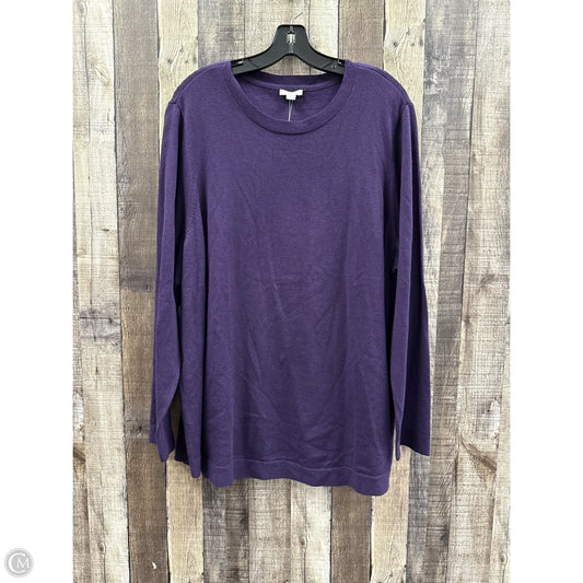 Top Long Sleeve By J. Jill In Purple, Size: 3x