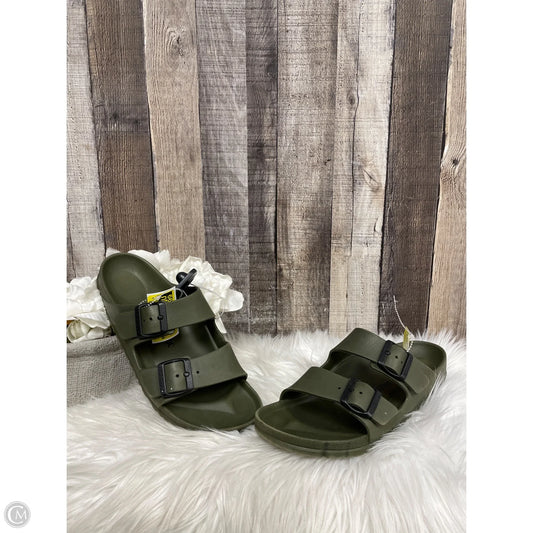 Sandals Flats By Birkenstock In Green, Size: 9