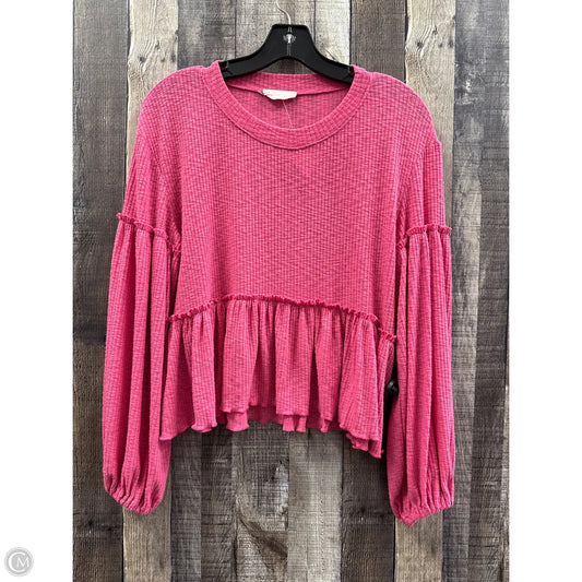 Top Long Sleeve By Altard State In Pink, Size: S