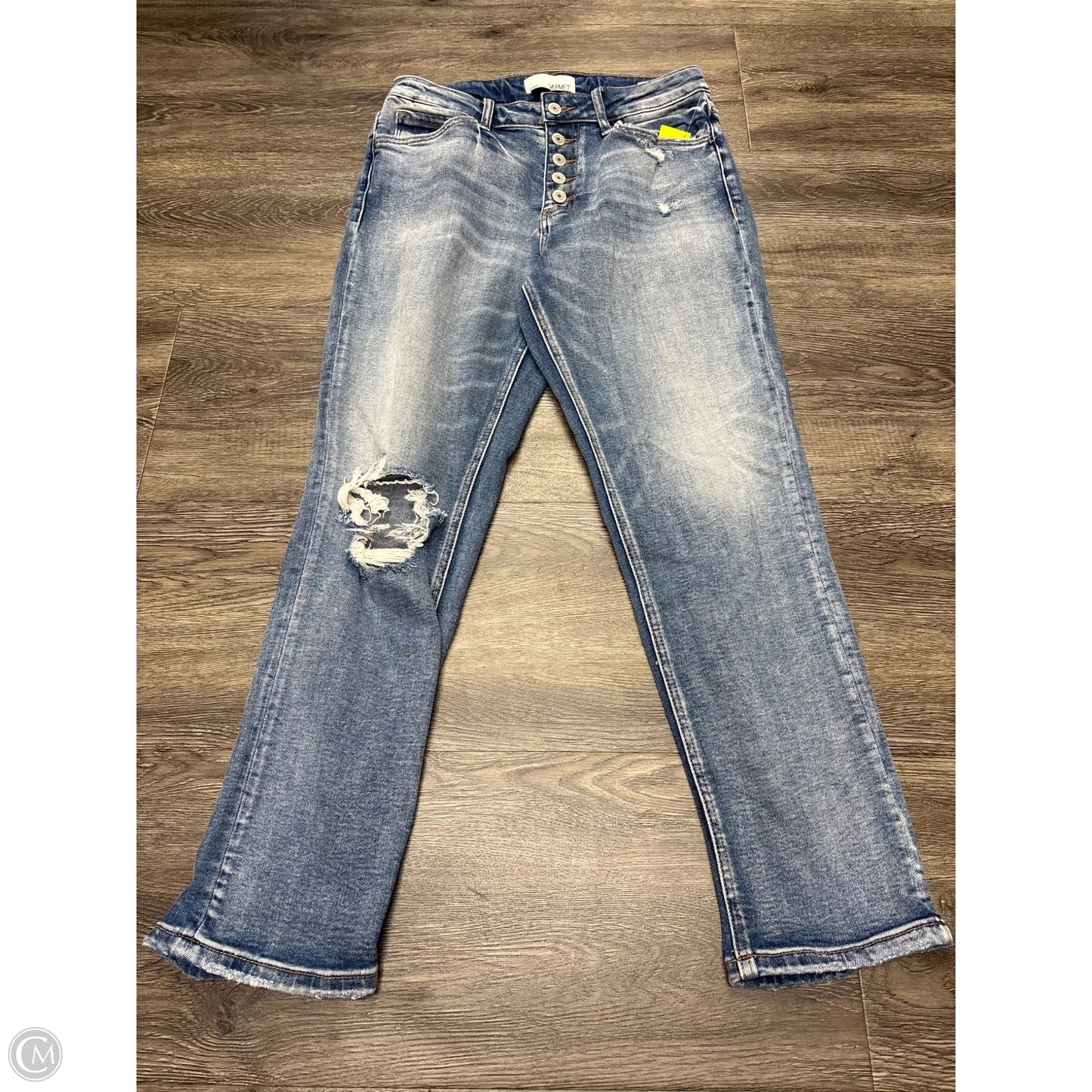 Jeans Straight By Vervet In Blue Denim, Size: 4