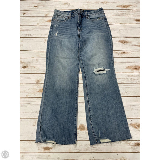 Jeans Flared By Kut In Blue Denim, Size: 8