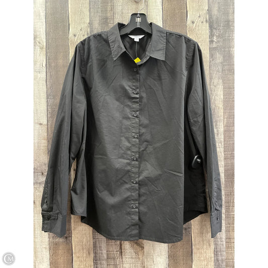 Top Long Sleeve By Time And Tru In Black, Size: Xl