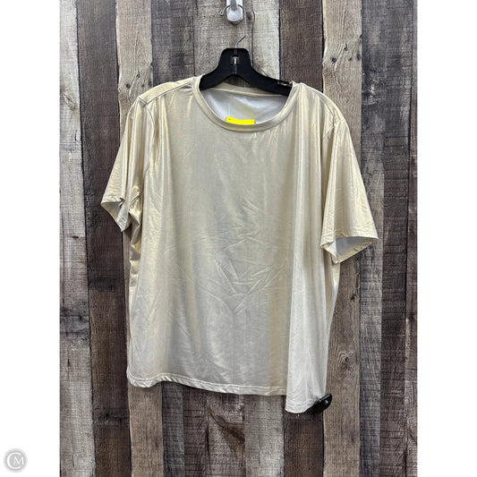 Top Short Sleeve By Cmf In Gold, Size: Xxl