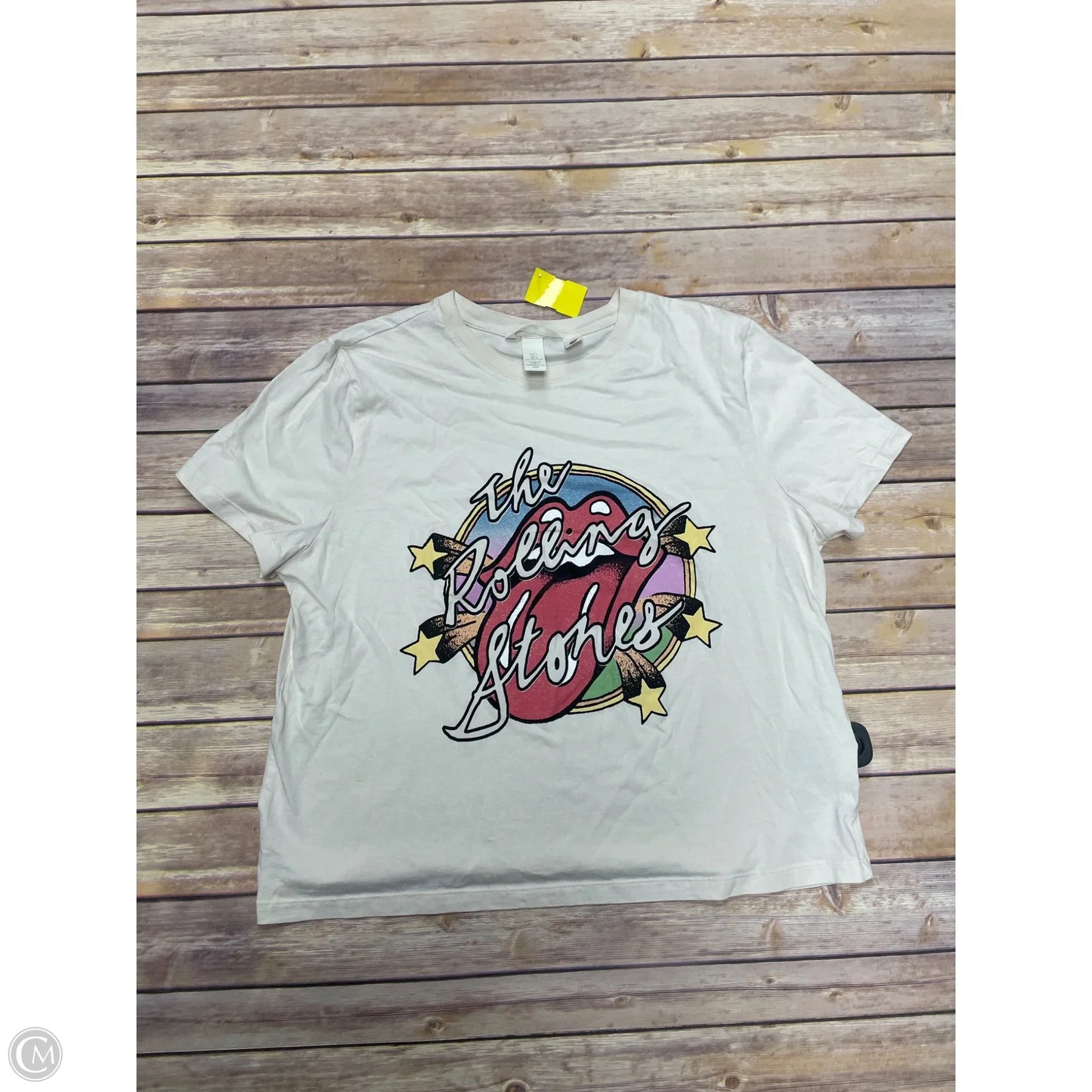 Top Short Sleeve By H&m In Multi-colored, Size: L