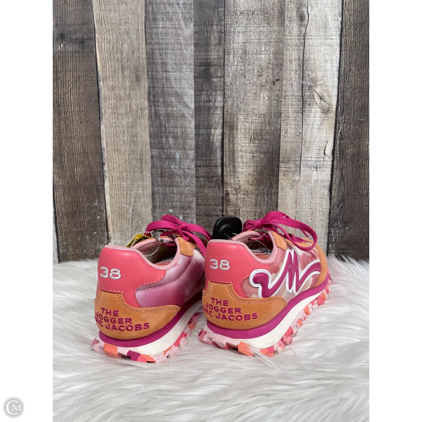 Shoes Luxury Designer By Marc Jacobs In Orange & Pink, Size: 8