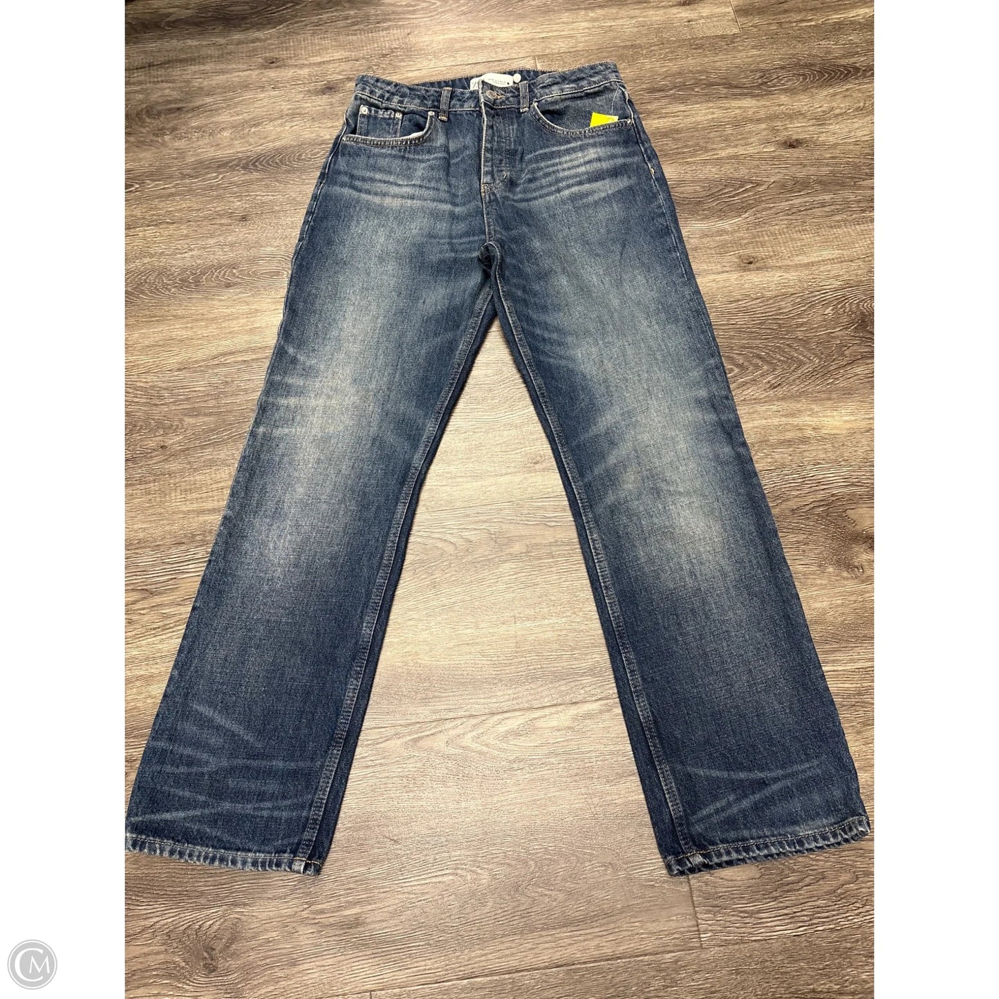Jeans Straight By Zara In Blue Denim, Size: 6