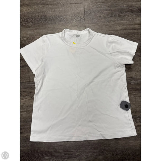Top Short Sleeve By Uniqlo In White, Size: L