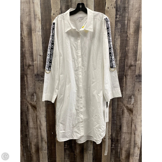 Dress Casual Short By Calvin Klein In Black & White, Size: Xl