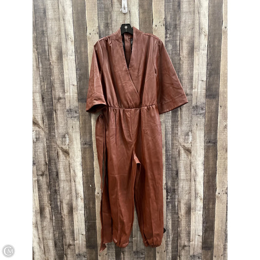 Jumpsuit By International Concepts In Brown, Size: L