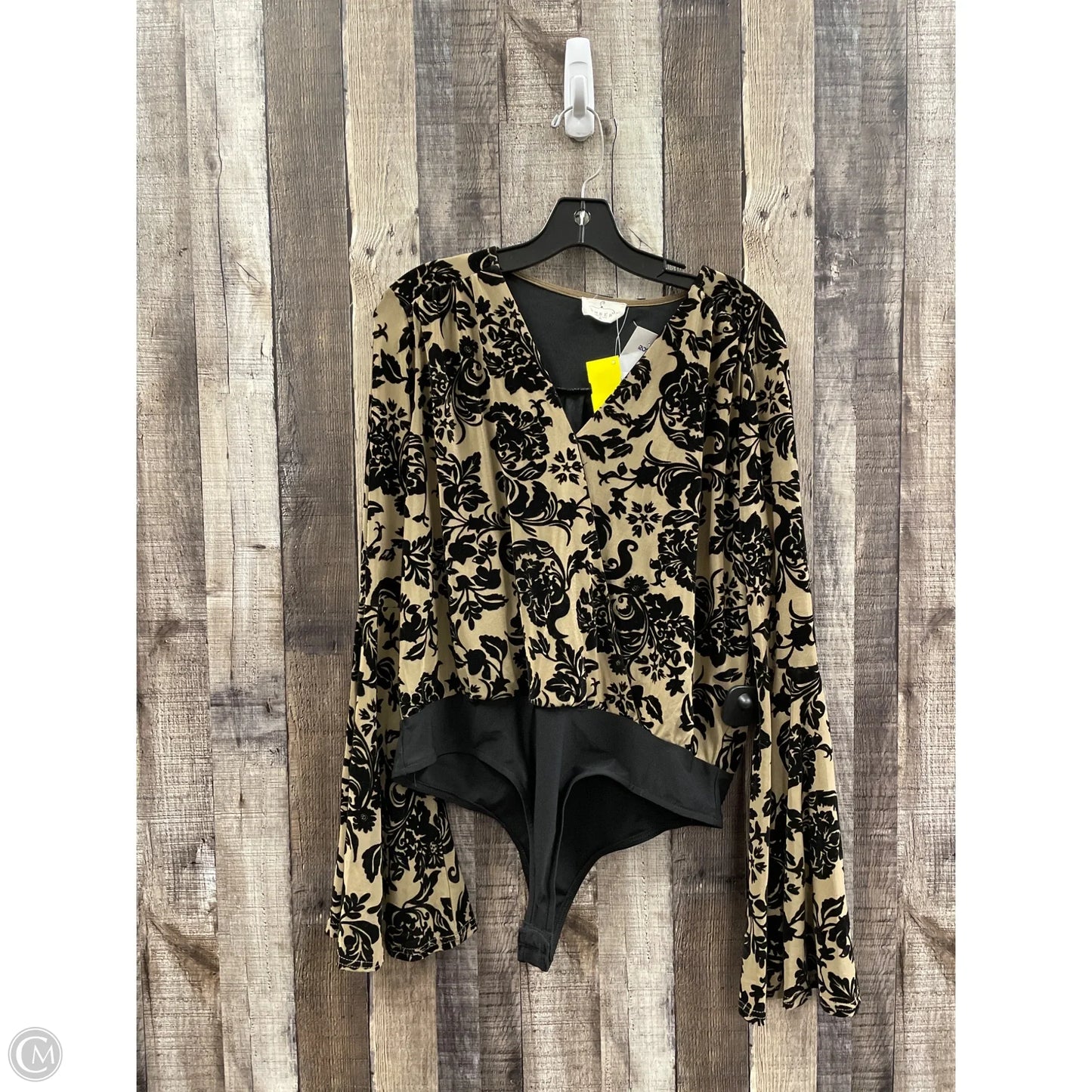 Bodysuit By Ember In Black & Tan, Size: Xl