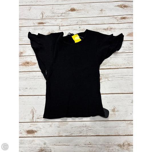 Top Short Sleeve By Zara In Black, Size: S