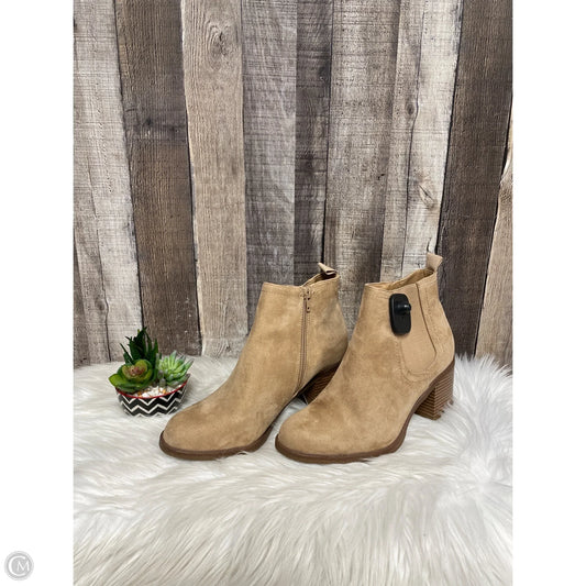 Boots Ankle Heels By Sonoma In Tan, Size: 9.5