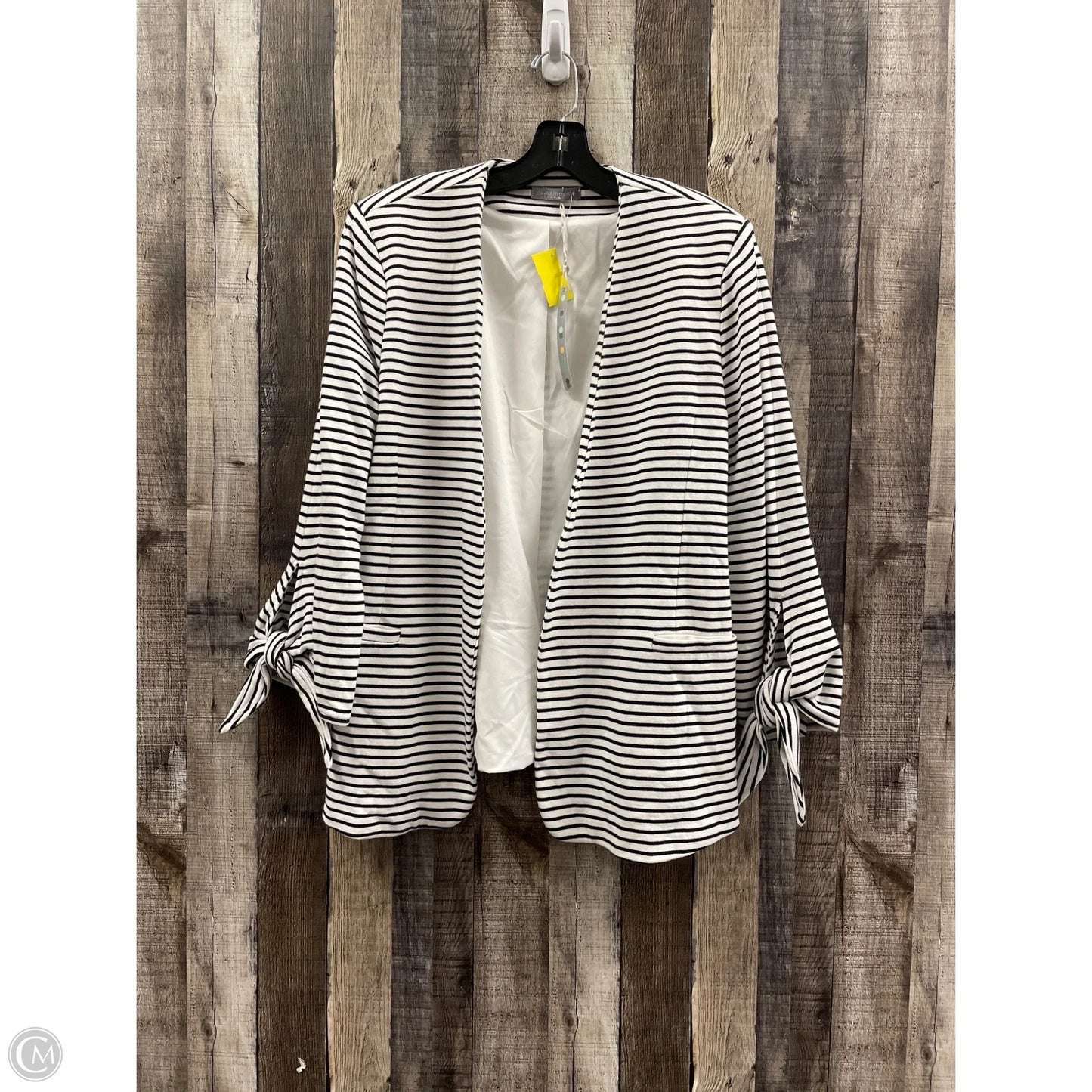 Blazer By Olivia Moon In Striped Pattern, Size: M