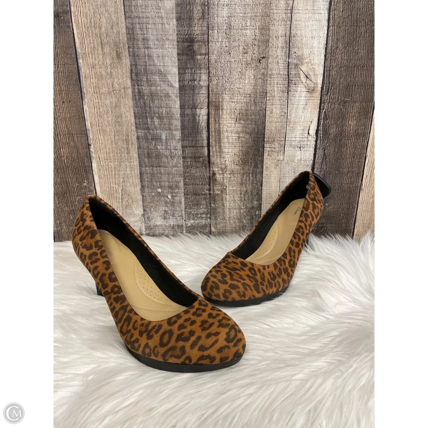 Shoes Heels Stiletto By Clarks In Animal Print, Size: 7.5