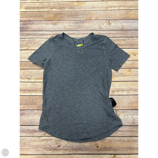 Athletic Top Short Sleeve By Lululemon In Grey, Size: S