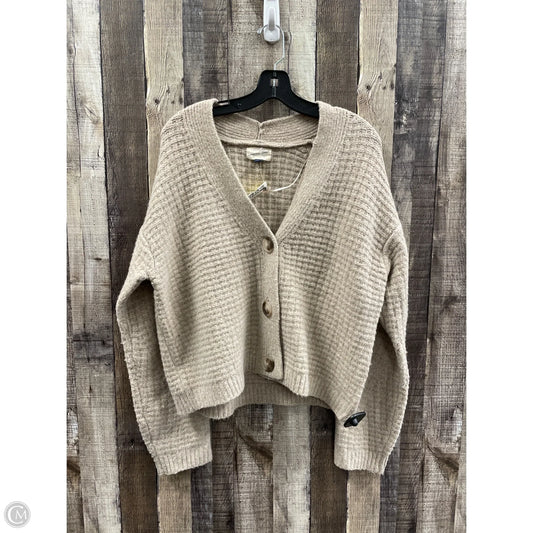 Sweater Cardigan By Universal Thread In Tan, Size: M