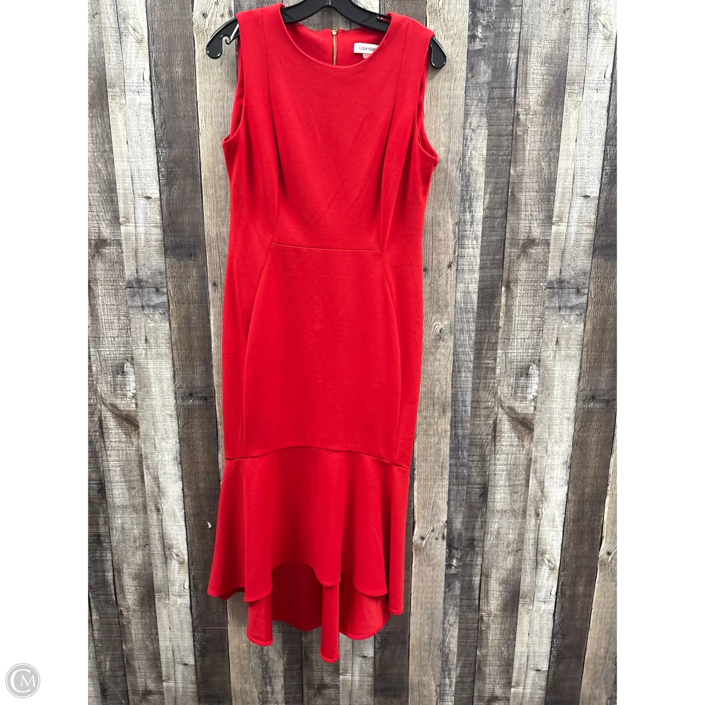Dress Casual Maxi By Calvin Klein In Red, Size: 10