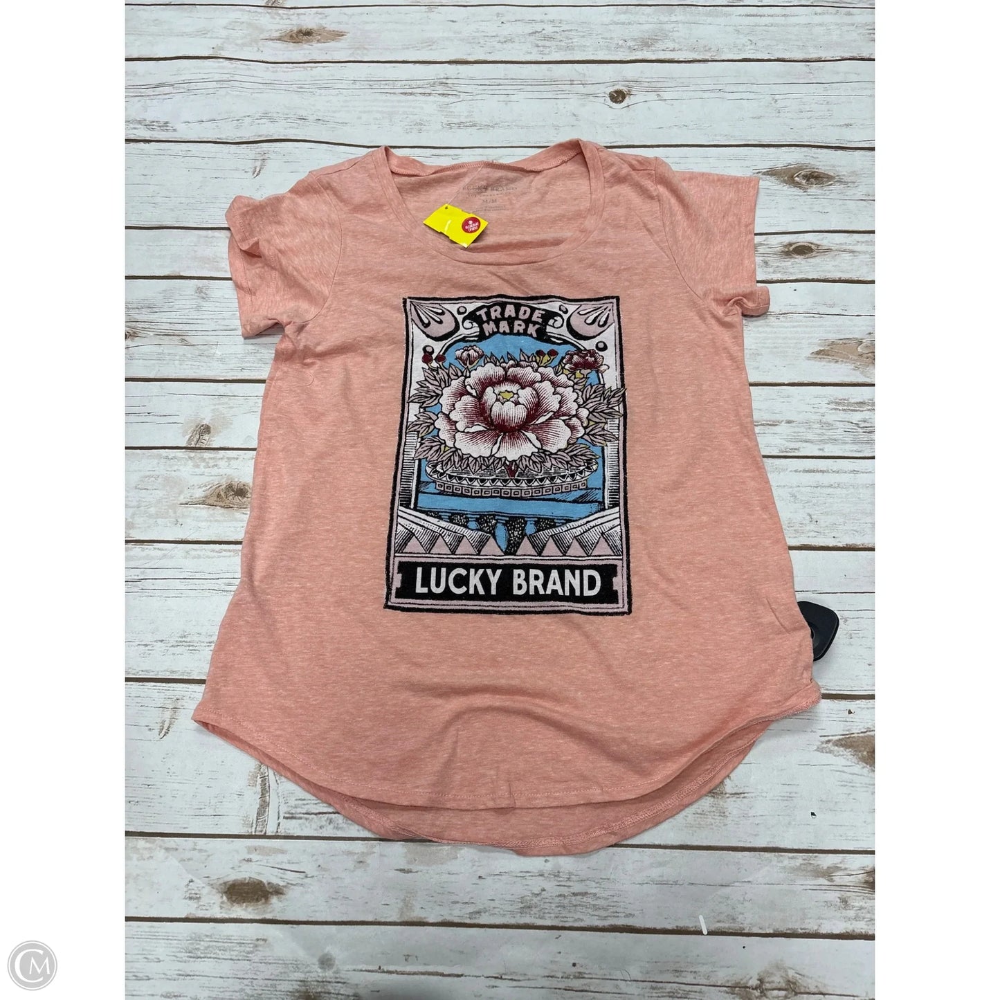 Top Short Sleeve By Lucky Brand In Pink, Size: M