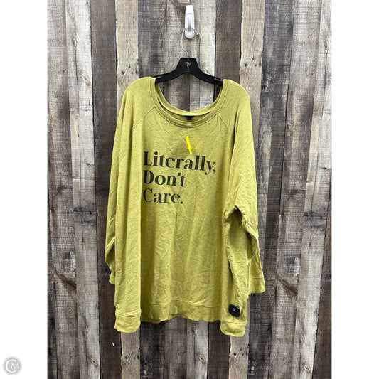 Sweatshirt Crewneck By Torrid In Green, Size: 4x