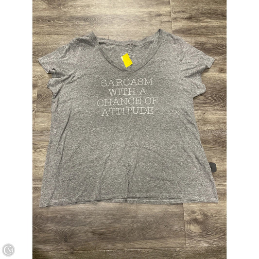 Top Short Sleeve By Torrid In Grey, Size: 4x