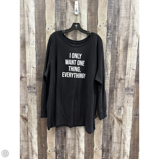 Top Long Sleeve By Torrid In Black, Size: 4x