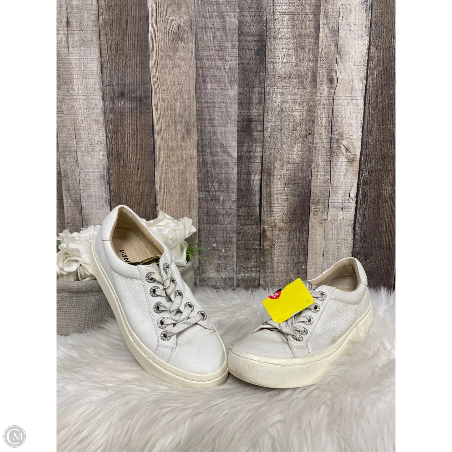 Shoes Sneakers By Vaneli In Ivory, Size: 8